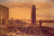 Petrie, George The Last Circuit of Pilgrims at Clonmacnoise oil painting artist